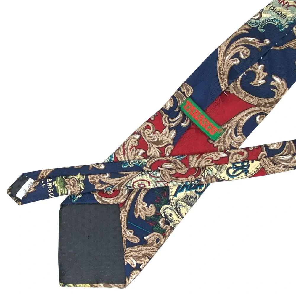 VTG Tabasco Necktie Mens Hot Sauce Silk Avery Island Oysters‎ 58x4